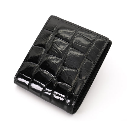 SANCHŌ  Genuine Crocodile Leather Wallets - Black