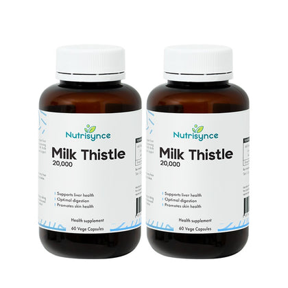 Nutrisynce Milk Thistle 20,000 60s - Bundle of 2