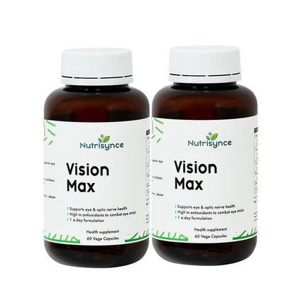 Nutrisynce Vision Max 60 Vege Capsules - Bundle of 2