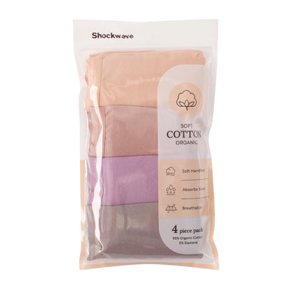 Shockwave Soft Organic Cotton Briefs 4-pc Pack (Midi/Maxi)