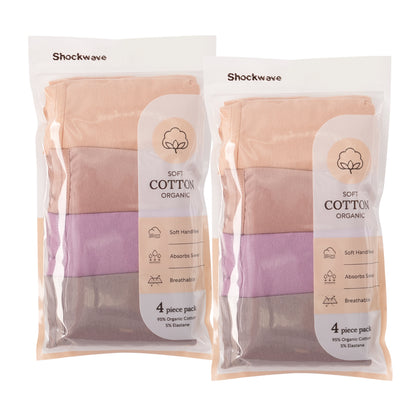 [Bundle of 2] Shockwave Soft Organic Cotton Briefs 4-pc Pack (Midi/Maxi)