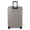 turaco 25" Silent Double Wheel Expandable Polycarbonate Hard Case Luggage with Anti-Theft Zipper & TSA Lock - Beige