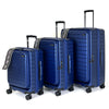 turaco 25" Silent Double Wheel Expandable Polycarbonate Hard Case Luggage with Anti-Theft Zipper & TSA Lock - Navy Blue