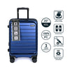 [ONLINE EXCLUSIVE] turaco 20" Silent Double Wheel Expandable Polycarbonate Hard Case Luggage with Anti-Theft Zipper & TSA Lock - Navy Blue