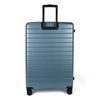 turaco 25" Silent Double Wheel Expandable Polycarbonate Hard Case Luggage with Anti-Theft Zipper & TSA Lock - Stone Blue
