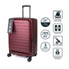 [ONLINE EXCLUSIVE] turaco 25" Silent Double Wheel Expandable Polycarbonate Hard Case Luggage with Anti-Theft Zipper & TSA Lock - RED