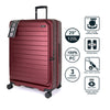 [ONLINE EXCLUSIVE] turaco 29" Silent Double Wheel Expandable Polycarbonate Hard Case Luggage with Anti-Theft Zipper & TSA Lock - RED