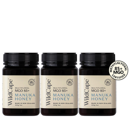 WildCape Manuka MGO 85+ 500g - Bundle of 3