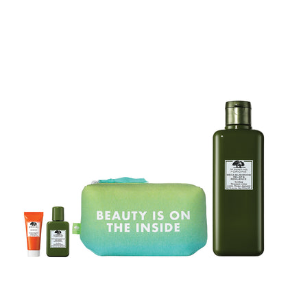 Origins DR WEIL MEGA Mushroom Relief & Resilience Soothing Treatment Lotion 200ml + 3-pc Gift Set