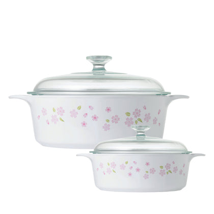 CORNINGWARE 4-pc 3.25L and 0.8L Covered Casserole - Sakura