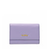 Carlo Rino Short Tri-fold Leather Wallet - Lilac