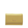 Carlo Rino Short Tri-Fold Leather Wallet - Yellow