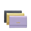 Carlo Rino Short Tri-Fold Leather Wallet - Yellow