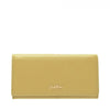 Carlo Rino Long Bi-fold Leather Wallet - Yellow