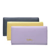 Carlo Rino Long Bi-fold Leather Wallet - Lilac