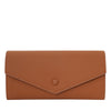 SEMBONIA Pebbled Leather Tri-Fold Wallet L - Tan