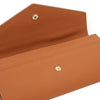 SEMBONIA Pebbled Leather Tri-Fold Wallet L - Tan