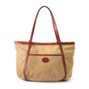 Santa Barbara Vinyl Trimmed Nylon Shopper Bag - Beige