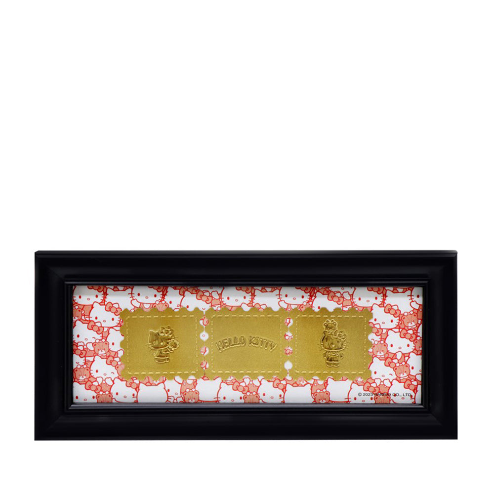 [The Singapore Mint] Sanrio Ushiro Collection 24K Gold Foil Stamp Frame - Hello Kitty (P551)