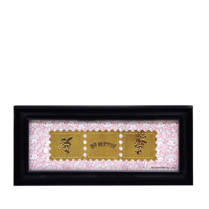 [The Singapore Mint] Sanrio Ushiro Collection 24K Gold Foil Stamp Frame - My Melody (P552)