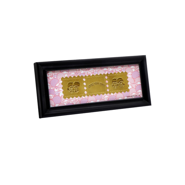 [The Singapore Mint] Sanrio Ushiro Collection 24K Gold Foil Stamp Frame - Little Twin Stars (P553)