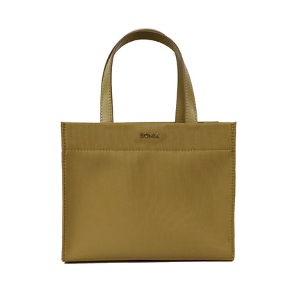 Bonia Leather Trimmed Nylon Bag - Brown