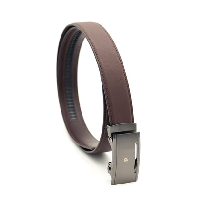 Pierre Cardin Auto Lock Leather Belt (PB2616) - Brown