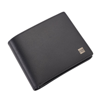 PICARD 3-Fold with Coin Leather Wallet -  Black