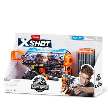 ZURU X-SHOT-Skins-Flux Jurassic (8 Darts)