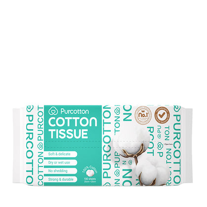 Purcotton Cotton Tissue 20cm x 20cm 100 sheets