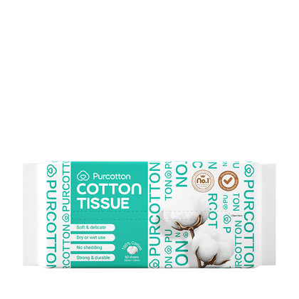 Purcotton Cotton Tissue 20cm x 20cm 60 sheets