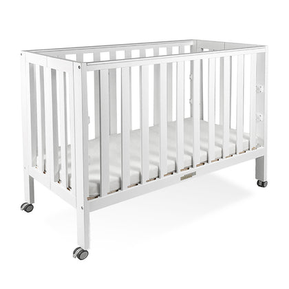 Prego Oru Foldable Wooden Crib 120cm x 60cm - White