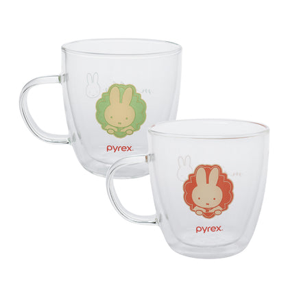 Pyrex 2-pc 250ml Double Wall Glass Mug - Miffy