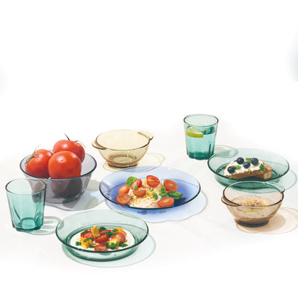 pyrex PLATE IT!  Colour Glass Dinnerware 8-pc Set