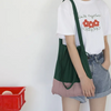 [ONLINE EXCLUSIVE] Kaka Color Block Knit Pleated Tote Bag - Assorted Colors