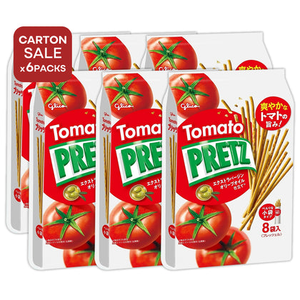 [ONLINE EXCLUSIVE Carton Sale] Glico PRETZ Tomato Family Fun Pack (Made in Japan) 118g x 6 Packs