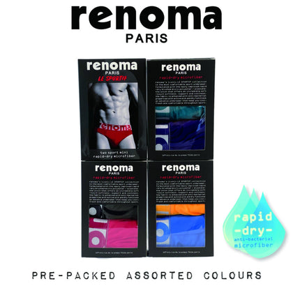 RENOMA Mini Briefs (2-pcs pack) - Assorted Colours