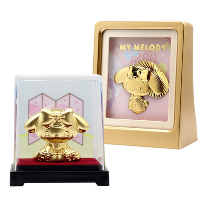 [The Singapore Mint SG60 Exclusive] My Melody Sanrio Showa Collection 24K Gold Foil 3D Figurine & Frame Gift Set
