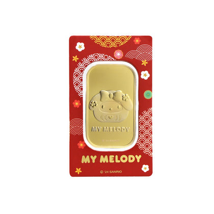 [The Singapore Mint] Sanrio Daruma Collection 24K Gold-Plated Ingot - My Melody (RMQ008)