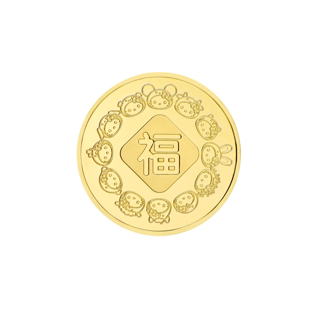 [The Singapore Mint] Sanrio Hello Kitty Zodiac 24K Gold-Plated Color Medallion Festive Pack - Horse