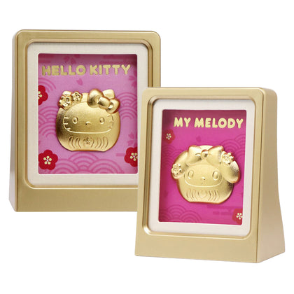 [The Singapore Mint SG60 Exclusive] Sanrio Daruma Collection 24K Gold Foil Frame - Hello Kitty (RMQ031) + My Melody (RMQ032)