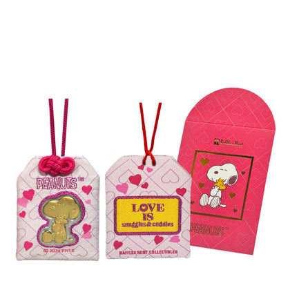 [The Singapore Mint] Peanuts Snoopy Collection 24K Gold Foil with Colour Charm Bag - Snoopy with Woodstick (RMQ038)