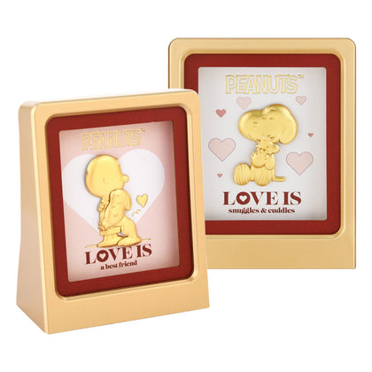 [The Singapore Mint SG60 Exclusive] Peanuts Snoopy LOVE IS Collection 24K Gold Foil in Frame Gift Set (RMQ039 + RMQ040))
