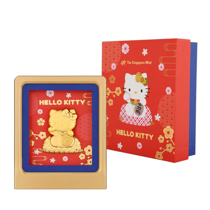 [The Singapore Mint] Sanrio Lucky Kitty Collection 24K Gold Foil Frame - Hello Kitty (RMQ060)