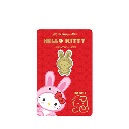 [The Singapore Mint] Sanrio Hello Kitty Zodiac 0.1 gram 999 Fine Gold Mini Bar Festive Pack - Rabbit