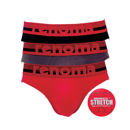 Renoma Pro-Stretch Mini Briefs (3-pc pack) - Assorted Colours