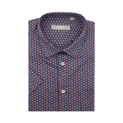 Goldlion Short-Sleeved Shirt - Flower Polka Dot