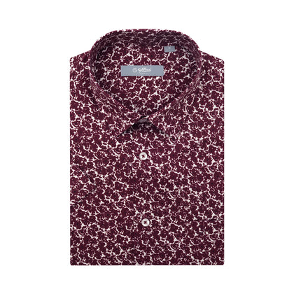 Goldlion Short-Sleeved Shirt - Red Flower