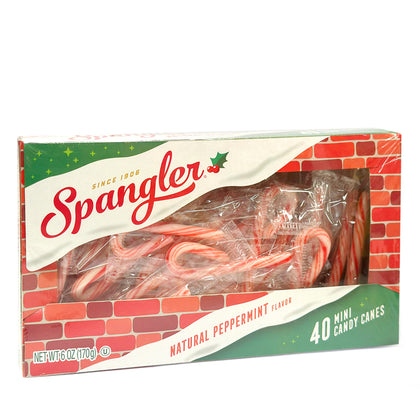 [XMAS SPECIAL] Spangler Xmas Hand-Striped 40 Mini Candy Canes Gift - Natural Peppermint