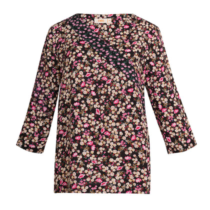 ENRO V-Neck Floral Top - Floral